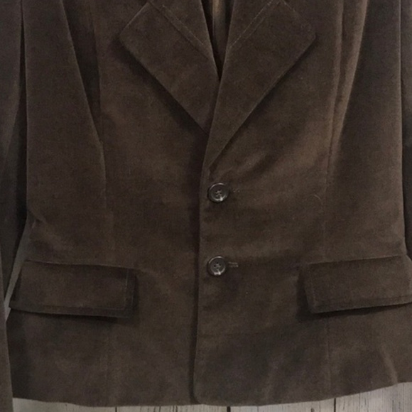 Ralph Lauren Brown Velvet Fitted Classic Blazer - Picture 4 of 8